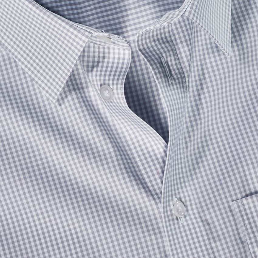Maglie | Pullover | Camicie: e.s. camicia Business cotton stretch, comfort fit + grigio nebbia a scacchi 3
