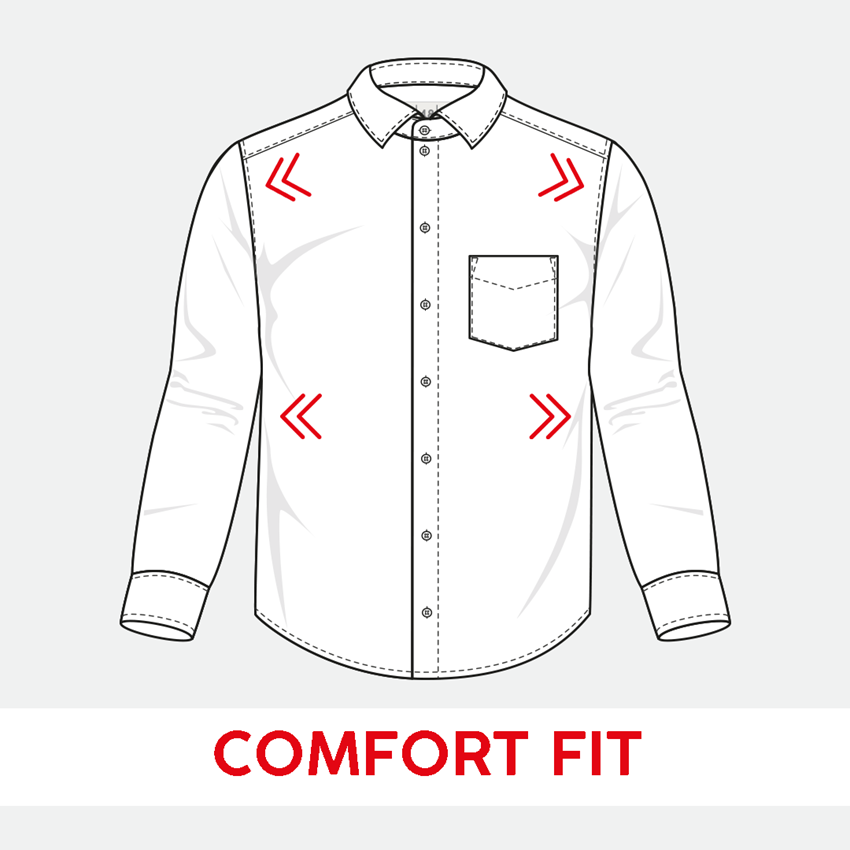 Themen: e.s. Business Hemd cotton stretch, comfort fit + frostblau kariert 2