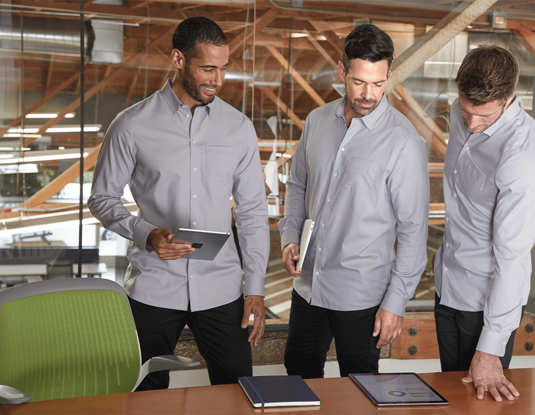 Maglie | Pullover | Camicie: e.s. camicia Business cotton stretch, comfort fit + grigio nebbia 2