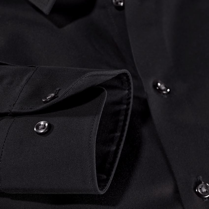 Maglie | Pullover | Camicie: e.s. camicia Business cotton stretch, slim fit + nero 3