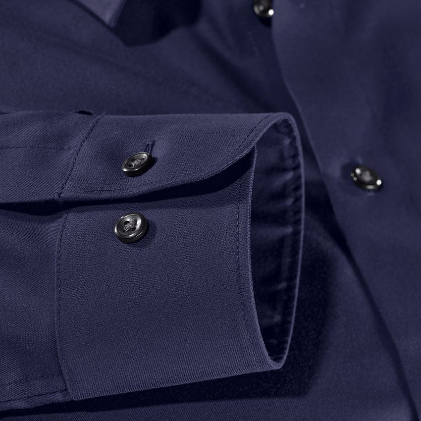Maglie | Pullover | Camicie: e.s. camicia Business cotton stretch, slim fit + blu scuro 3