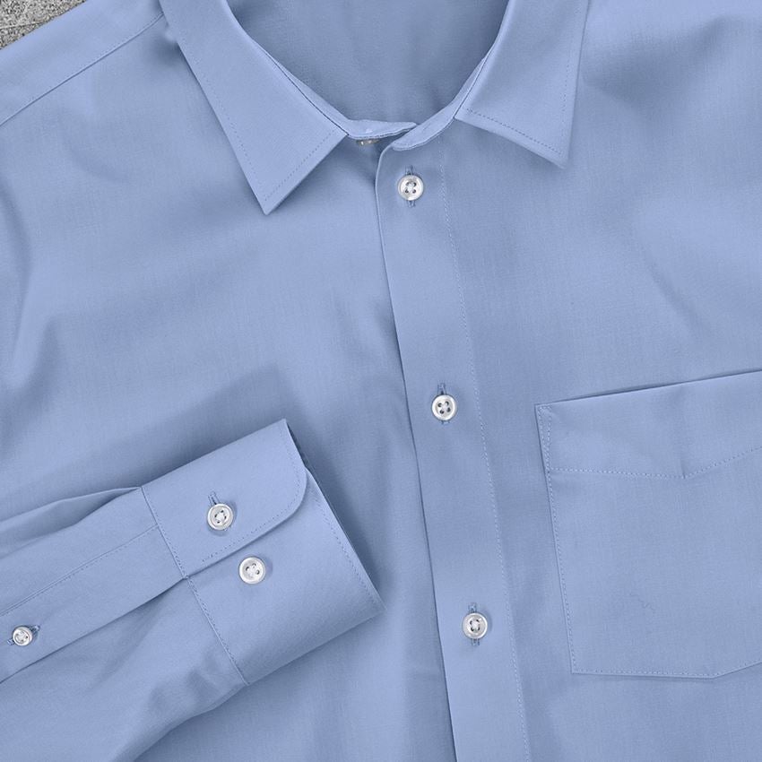 Maglie | Pullover | Camicie: e.s. camicia Business cotton stretch, regular fit + blu gelo 3