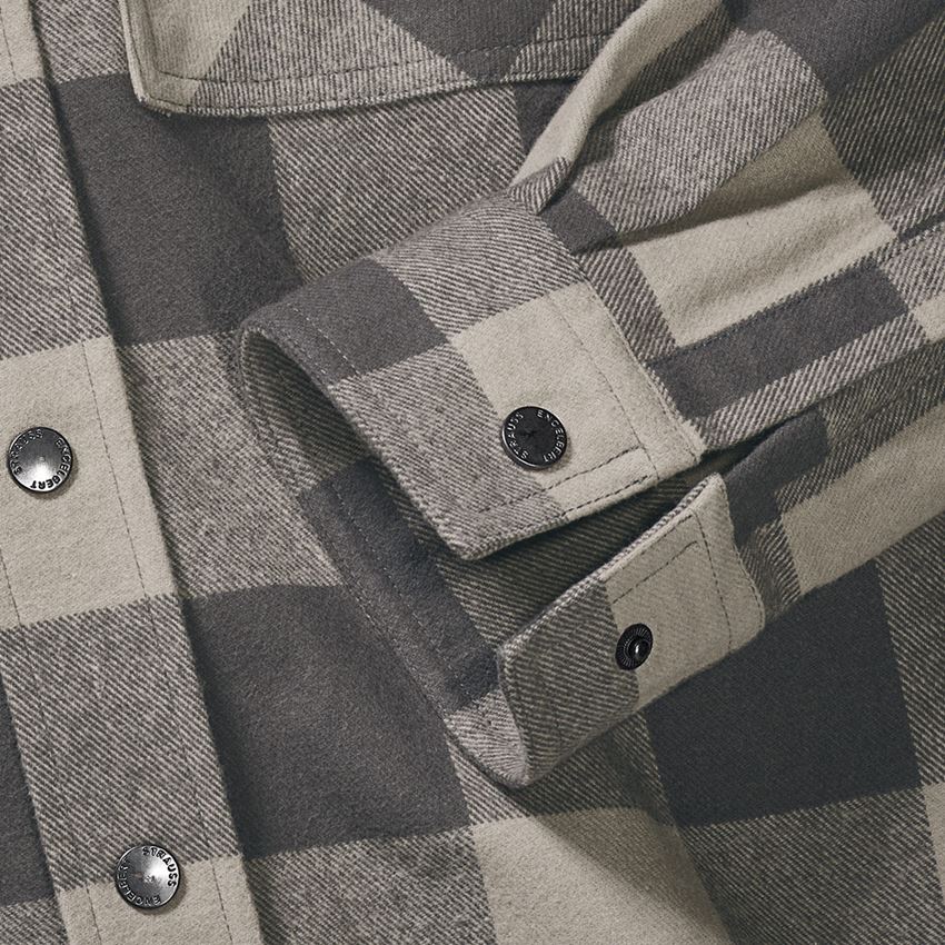 Maglie | Pullover | Camicie: Camicia a scacchi e.s.iconic + grigio delfino/grigio carbone 2