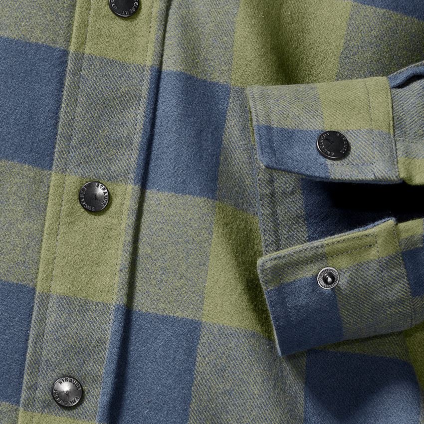 Maglie | Pullover | Camicie: Camicia a scacchi e.s.iconic + verde montagna/blu ossido 2
