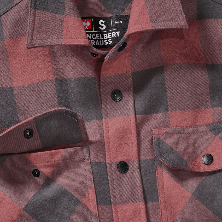 Maglie | Pullover | Camicie: Camicia a scacchi e.s.iconic + rosso ossido/grigio carbone 2