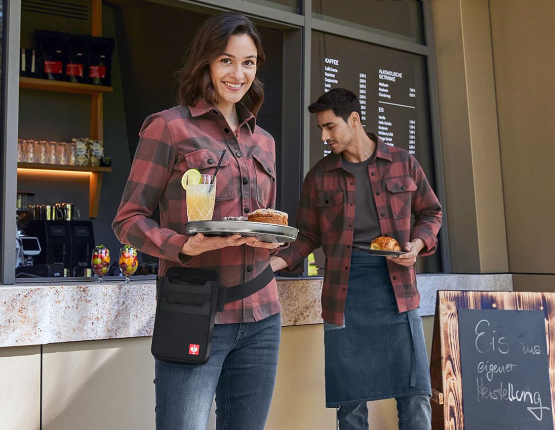 Maglie | Pullover | Bluse: Camicia a scacchi e.s.iconic, donna + rosso ossido/grigio carbone 6