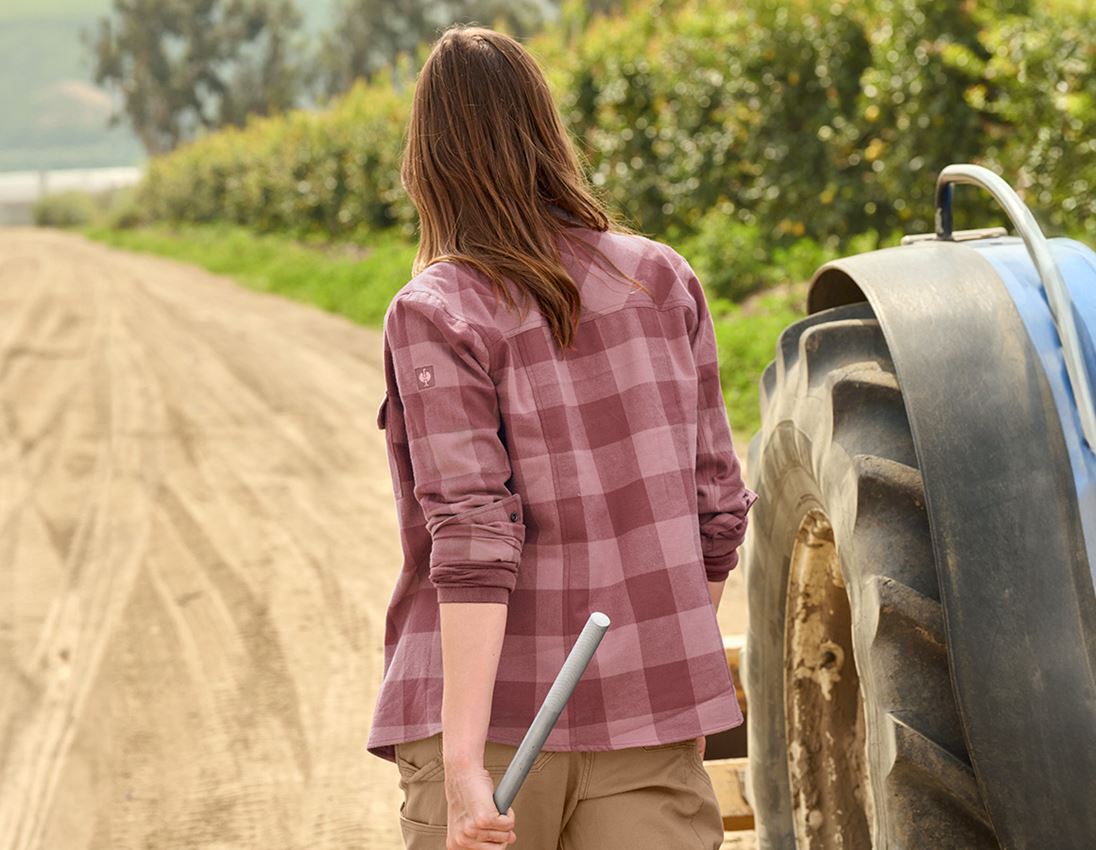 Maglie | Pullover | Bluse: Camicia a scacchi e.s.iconic, donna + rosa quarzo/rosso ossido 2