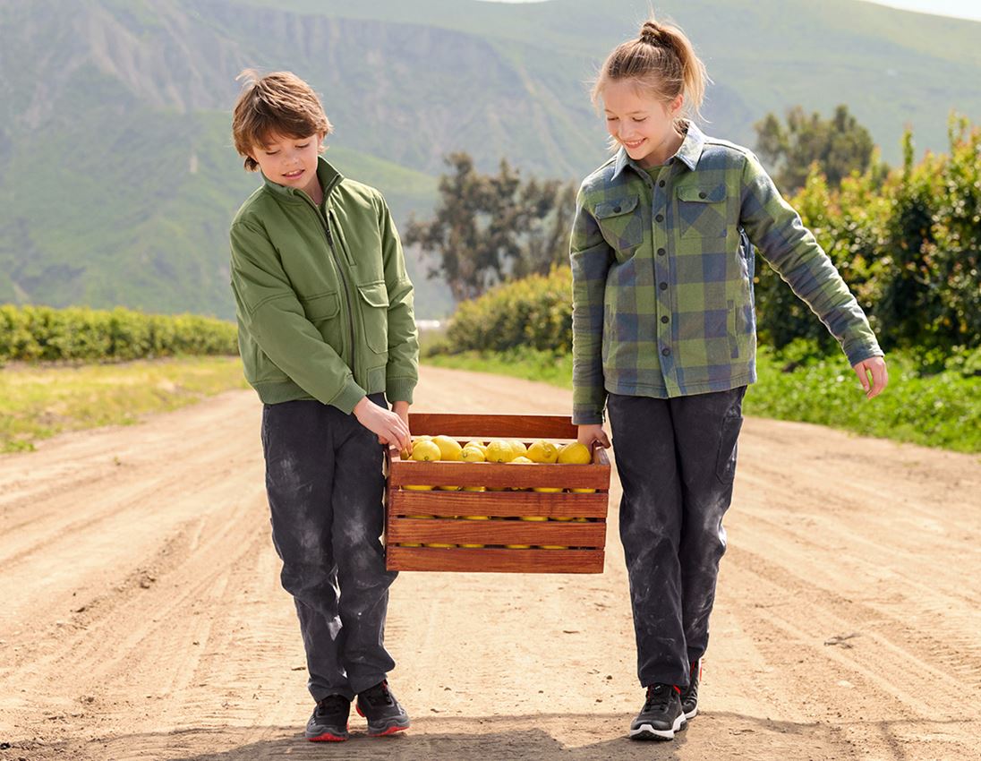 Maglie | Pullover | T-Shirt: Camicia a scacchi Allseason e.s.iconic, bambino + verde montagna/blu ossido 5