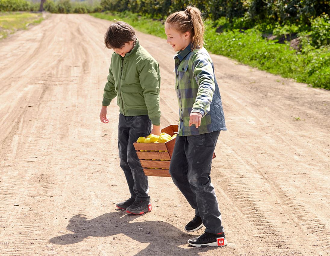 Maglie | Pullover | T-Shirt: Camicia a scacchi Allseason e.s.iconic, bambino + verde montagna/blu ossido 6