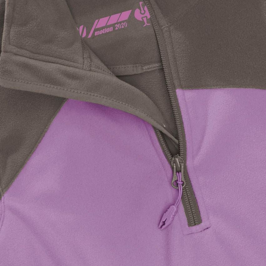 Shirts & Co.: Fleece Troyer e.s.motion 2020, Damen + lavendel/stein 2