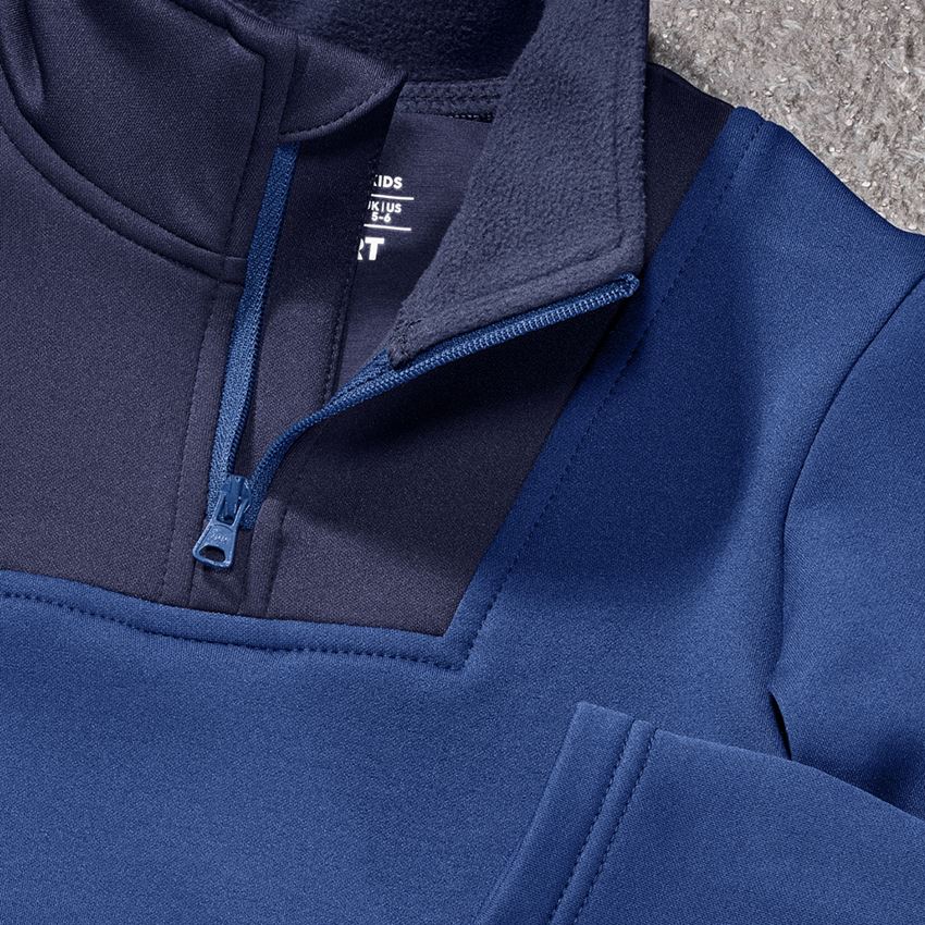 Maglie | Pullover | T-Shirt: Troyer funz. thermo stretch e.s.concrete, bambino + blu alcalino/blu profondo 2