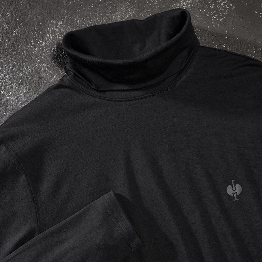 Maglie | Pullover | Camicie: Maglia a collo alto merino e.s.trail + nero 2