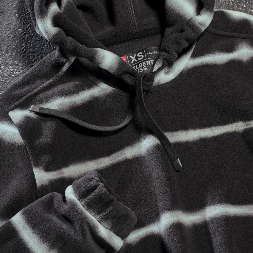 Maglie | Pullover | Camicie: Hoody in pile tie-dye e.s.motion ten, donna + nero ossido/grigio magnete 2