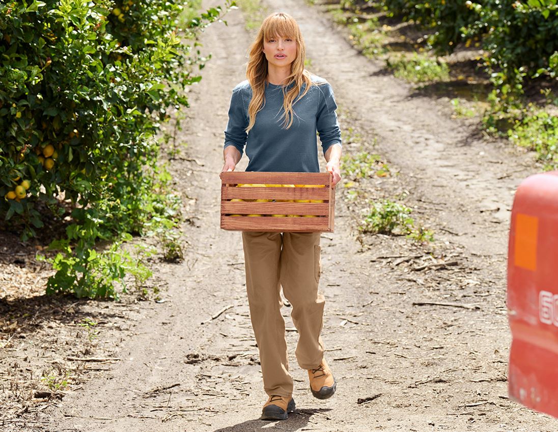 Maglie | Pullover | Bluse: Pullover in maglia e.s.iconic, donna + blu ossido 3