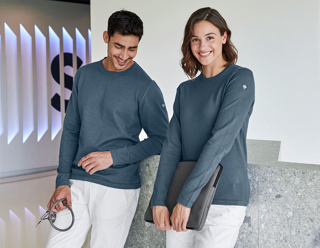 Maglie | Pullover | Bluse: Pullover in maglia e.s.iconic, donna + blu ossido 6