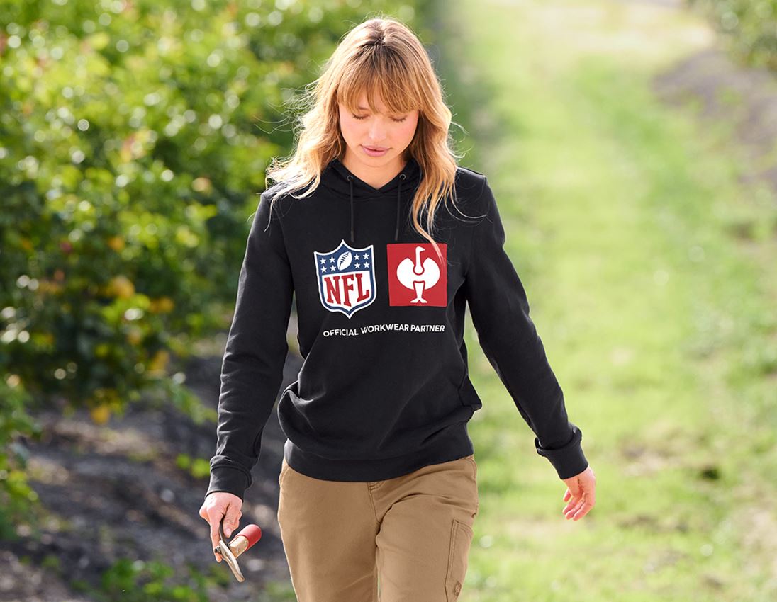 Collaborazioni: NFL Hoodie cotton, ladies + nero 1