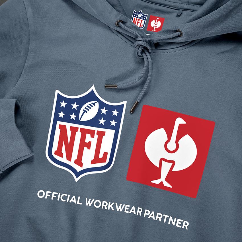 Maglie | Pullover | Bluse: NFL Hoodie cotton, ladies + blu ossido 2