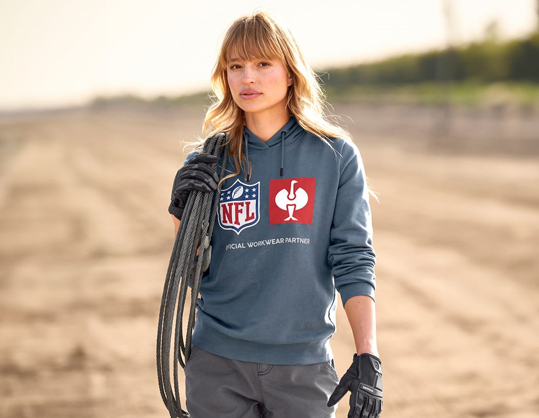 Collaborazioni: NFL Hoodie cotton, ladies + blu ossido