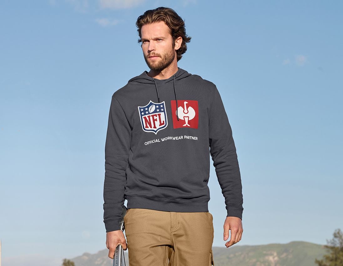 Collaborazioni: NFL Hoodie cotton + grigio carbone