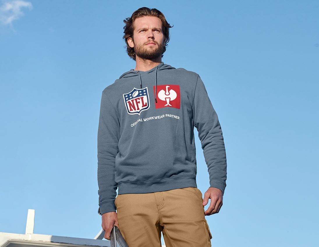 Bekleidung: NFL Hoodie cotton + oxidblau