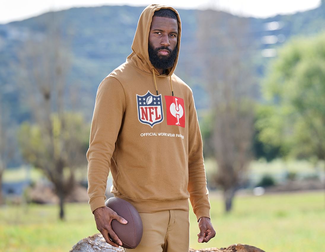 Collaborazioni: NFL Hoodie cotton + marrone mandorla 2