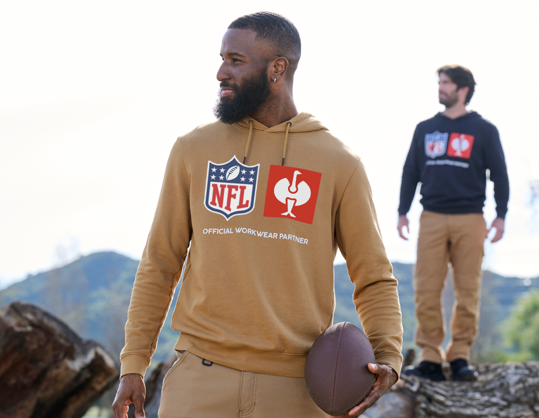 Collaborazioni: NFL Hoodie cotton + marrone mandorla 3