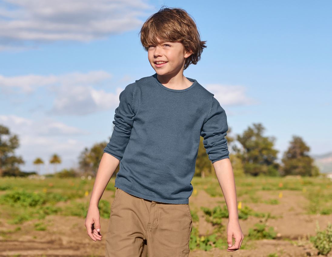 Maglie | Pullover | T-Shirt: Pullover in maglia e.s.iconic, bambino + blu ossido