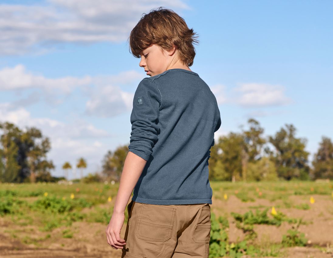 Maglie | Pullover | T-Shirt: Pullover in maglia e.s.iconic, bambino + blu ossido 1