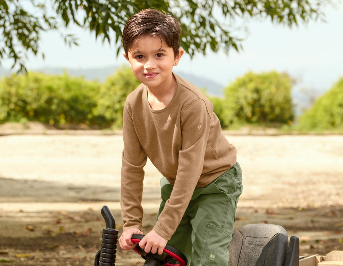 Maglie | Pullover | T-Shirt: Pullover in maglia e.s.iconic, bambino + marrone mandorla 1