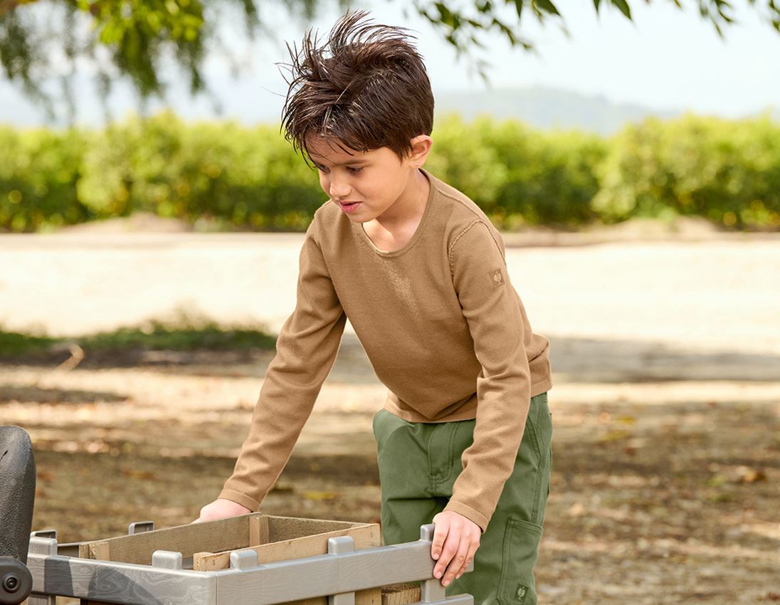 Maglie | Pullover | T-Shirt: Pullover in maglia e.s.iconic, bambino + marrone mandorla 3