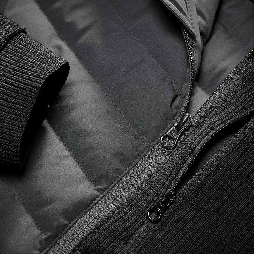 Giacche: Giacca maglia ibrida con cappuccio e.s.motion ten + nero 2