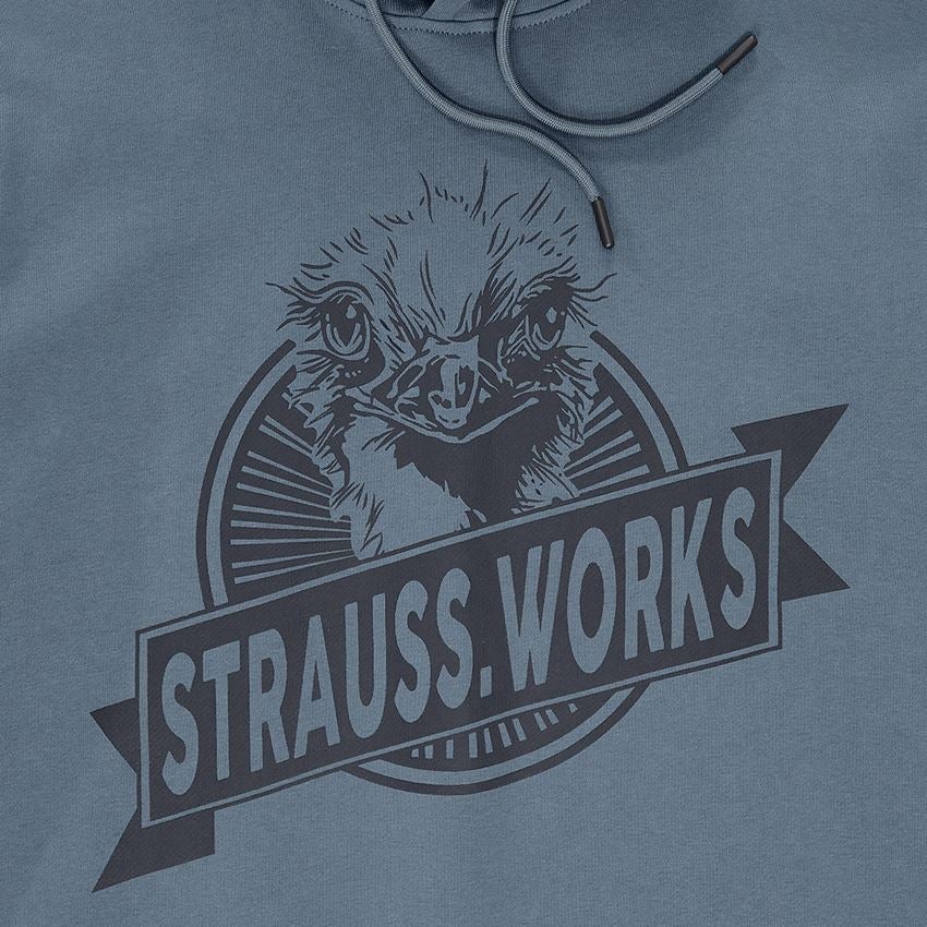 Shirts & Co.: Hoody-Sweatshirt e.s.iconic works + oxidblau 2