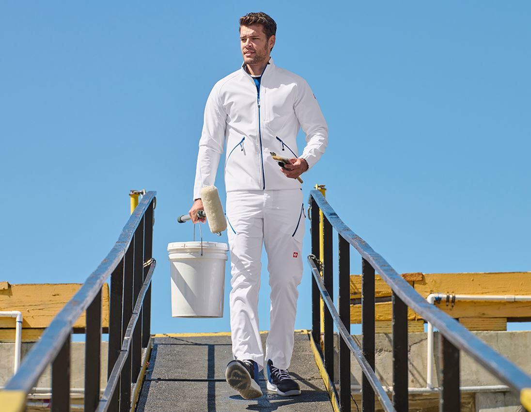 Temi: Giacca Softshell e.s.ambition + bianco/blu genziana 3