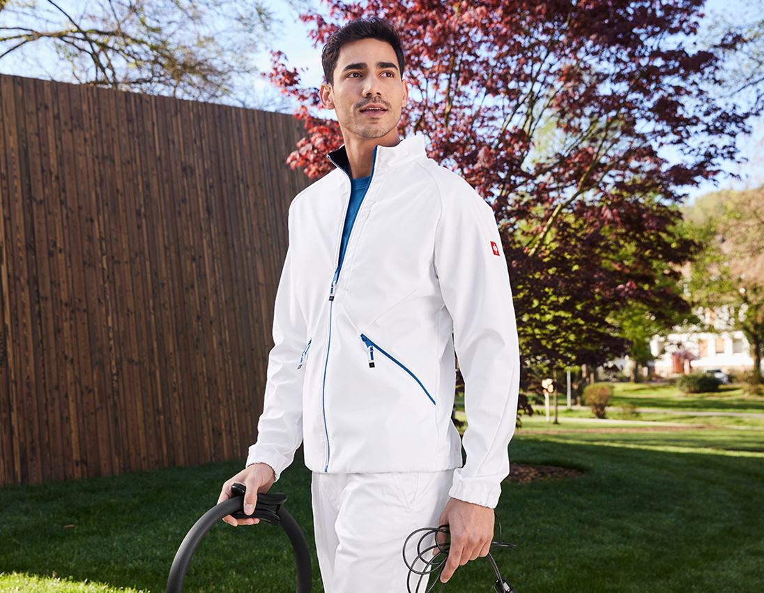 Giacche: Giacca Softshell e.s.ambition + bianco/blu genziana 4