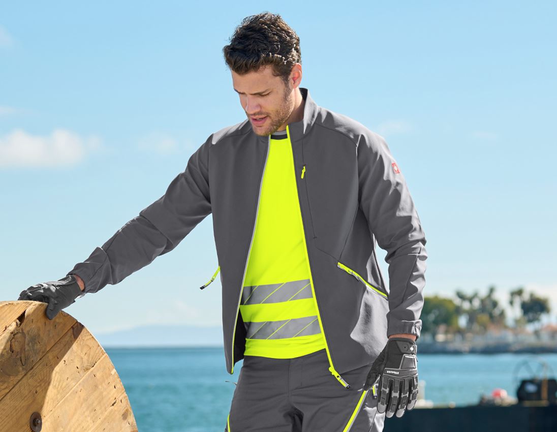 Giacche: Giacca Softshell e.s.ambition + antracite /giallo fluo 3