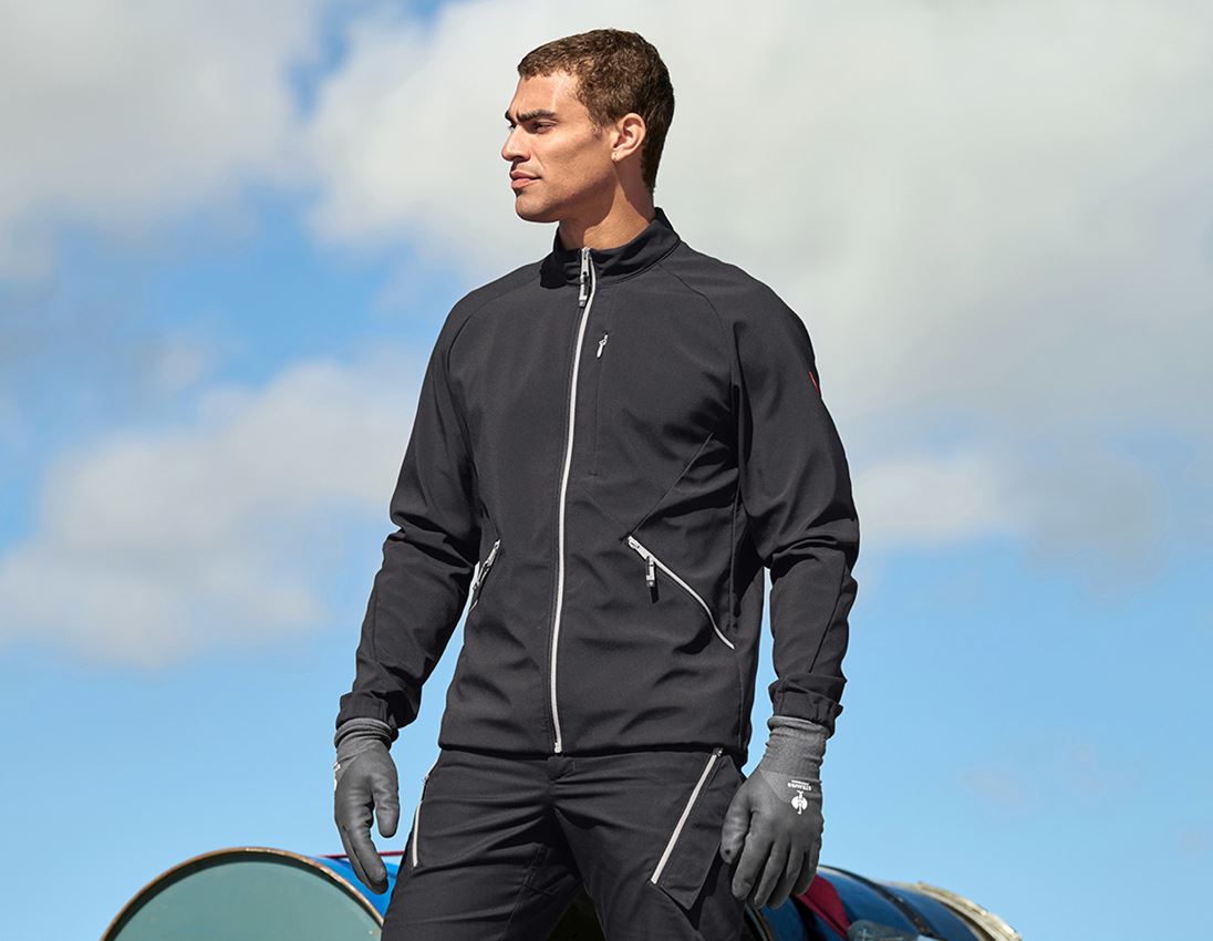 Giacche: Giacca Softshell e.s.ambition + nero/platino