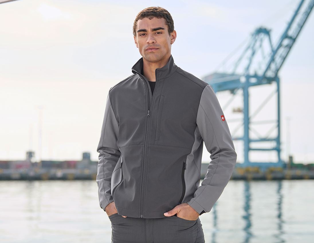 Temi: Giacca Softshell e.s.trail pure + grigio carbone/grigio basalto