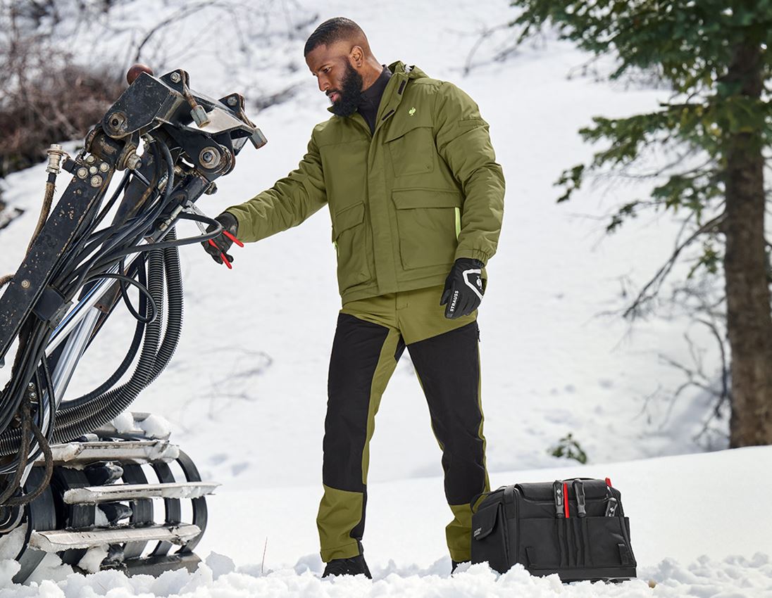 Bekleidung: Winterjacke e.s.trail + wacholdergrün/limegrün 3