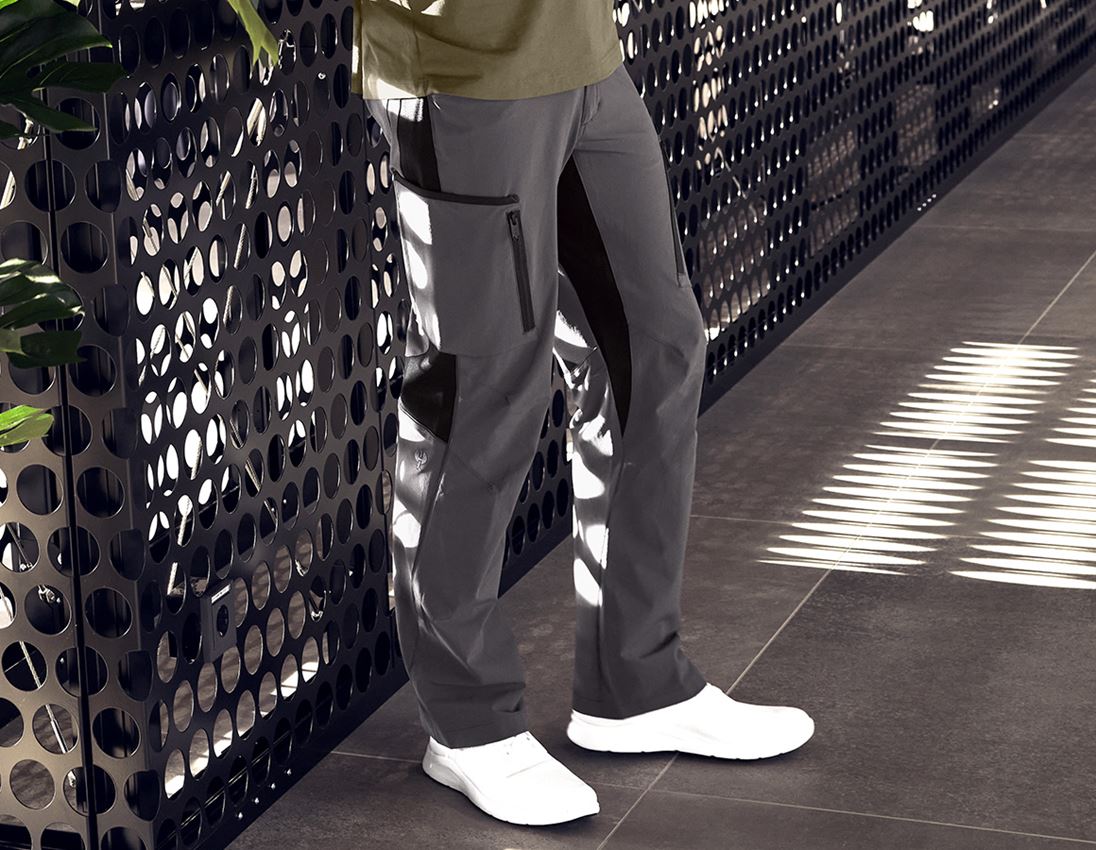Pantaloni: Pantaloni cargo e.s.vision stretch, uomo + antracite  1