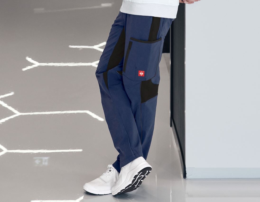 Pantaloni: Pantaloni cargo e.s.vision stretch, uomo + blu profondo 1