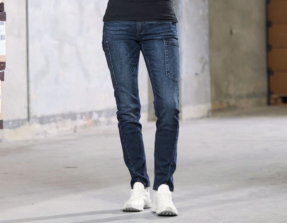 Pantaloni da lavoro: e.s. 7-Pocket-Jeans, donna + stonewashed