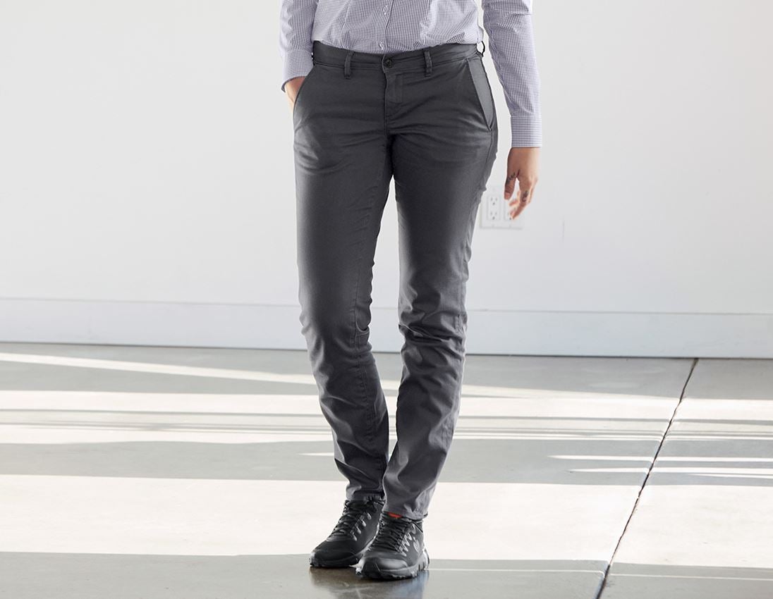 Pantaloni da lavoro: e.s. pantaloni da lavoro donna 5-Pocket Chino + antracite 