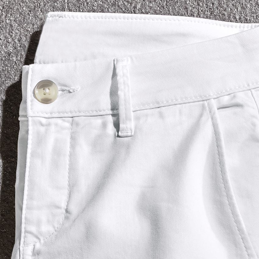 Pantaloni da lavoro: e.s. pantaloni da lavoro donna 5-Pocket Chino + bianco 2