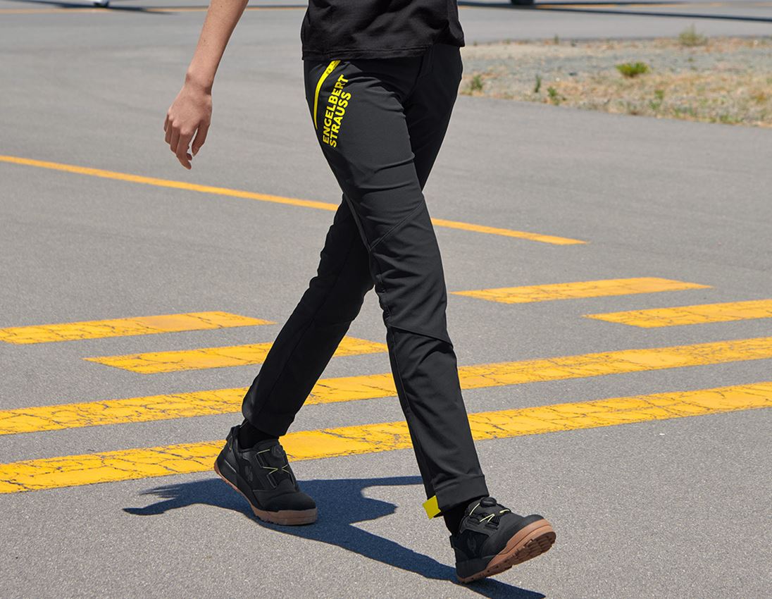 Pantaloni da lavoro: Pantaloni funzionali e.s.trail, donna + nero/giallo acido 2