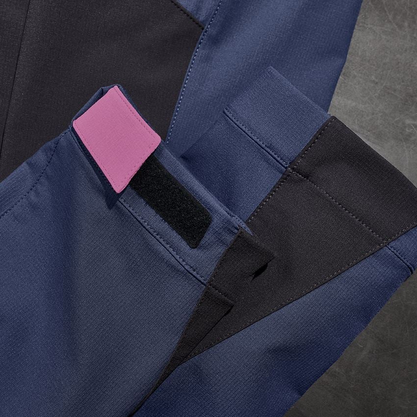 Pantaloni da lavoro: Pantaloni funzionali e.s.trail, donna + blu profondo/rosa tara 2
