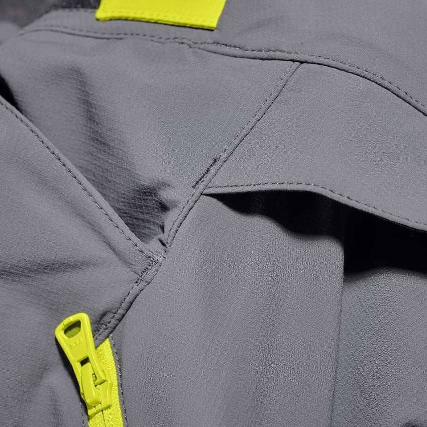 Pantaloni da lavoro: Short funzionali e.s.trail, donna + grigio basalto/giallo acido 2