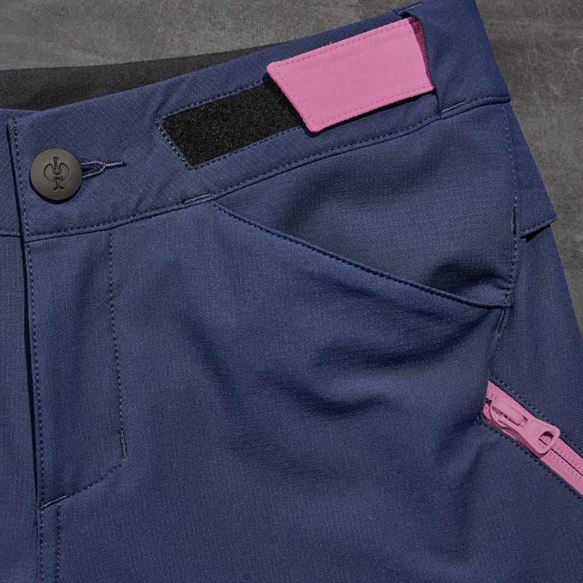 Pantaloni da lavoro: Short funzionali e.s.trail, donna + blu profondo/rosa tara 2