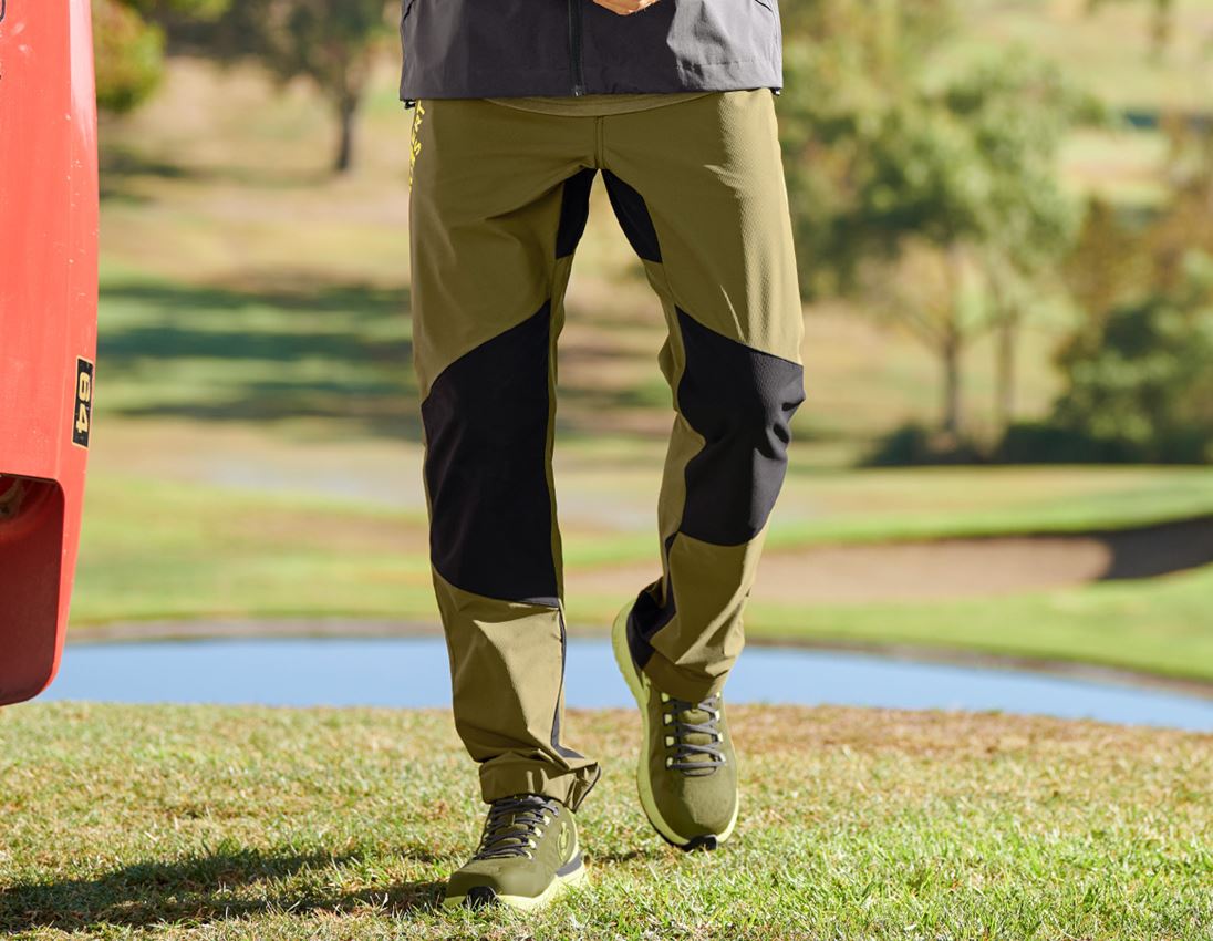 Temi: Pantaloni funzionali e.s.trail + verde ginepro/verde lime