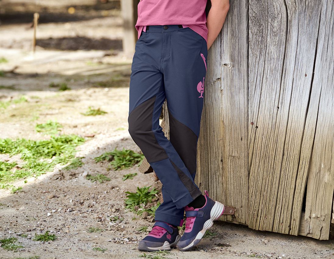 Pantaloni: Pantaloni funzionali e.s.trail, bambino + blu profondo/rosa tara