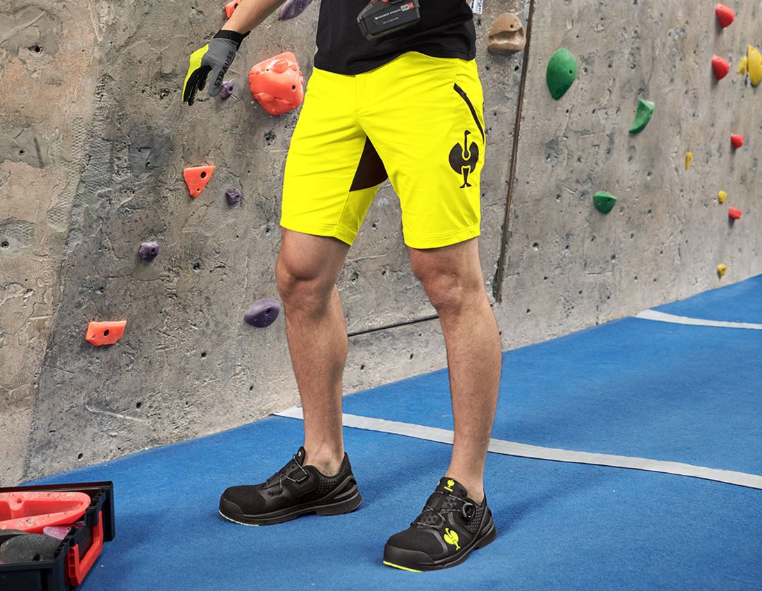 Pantaloni: Short funzionali e.s.trail + giallo acido/nero
